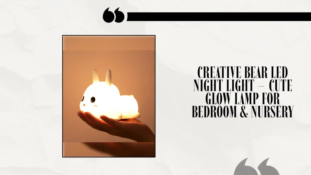Creative Bear LED Night Light &ndash; Cute Glow Lamp for Bedroom &amp; Nursery by@Outfy