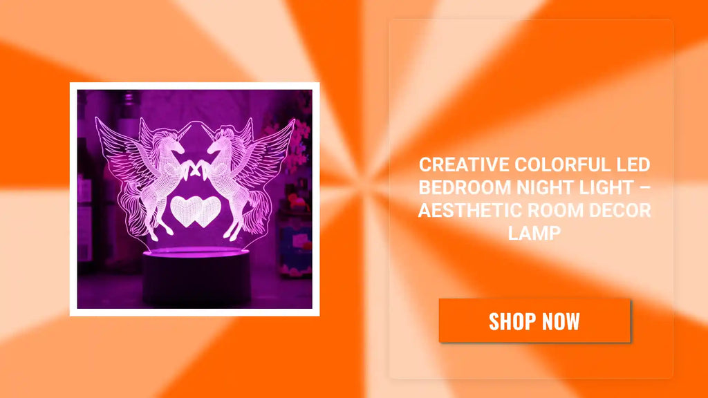 Creative Colorful LED Bedroom Night Light &ndash; Aesthetic Room Decor Lamp by@Outfy