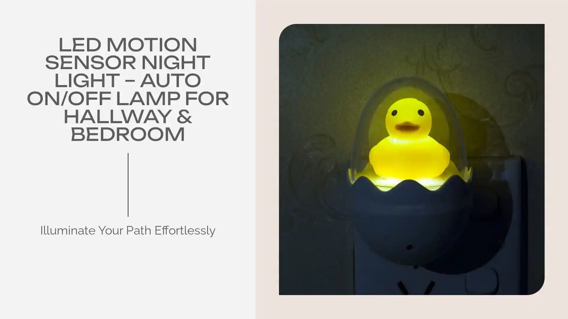 LED Motion Sensor Night Light &ndash; Auto On/Off Lamp for Hallway &amp; Bedroom by@Outfy